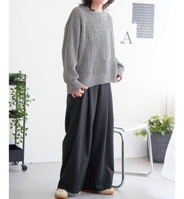 VENCE share style「片畦ミックスモールニット」|ニット・セーター|