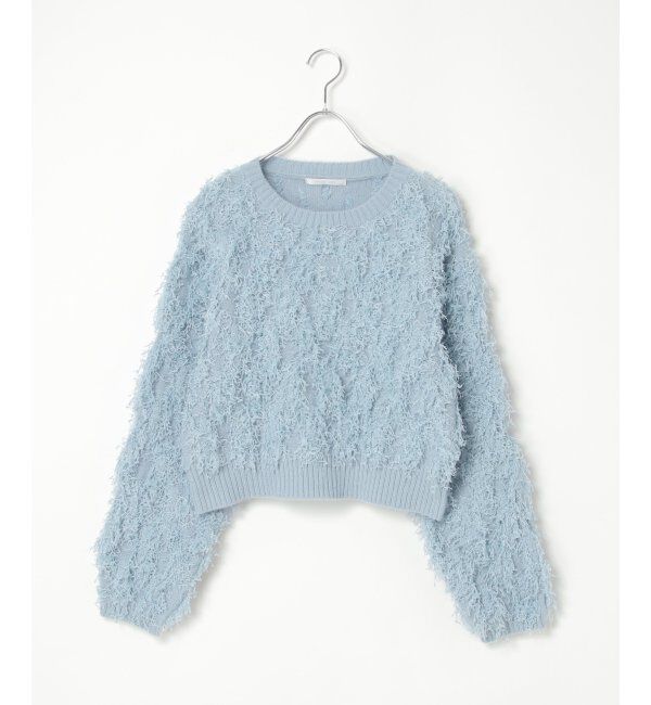 VENCE share style「リボンヤーンショート丈ニット」|ニット・セーター|