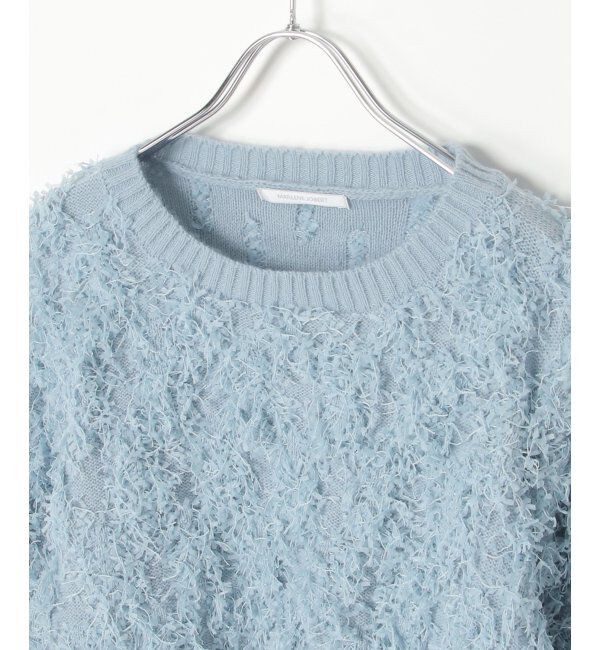 VENCE share style「リボンヤーンショート丈ニット」|ニット・セーター|