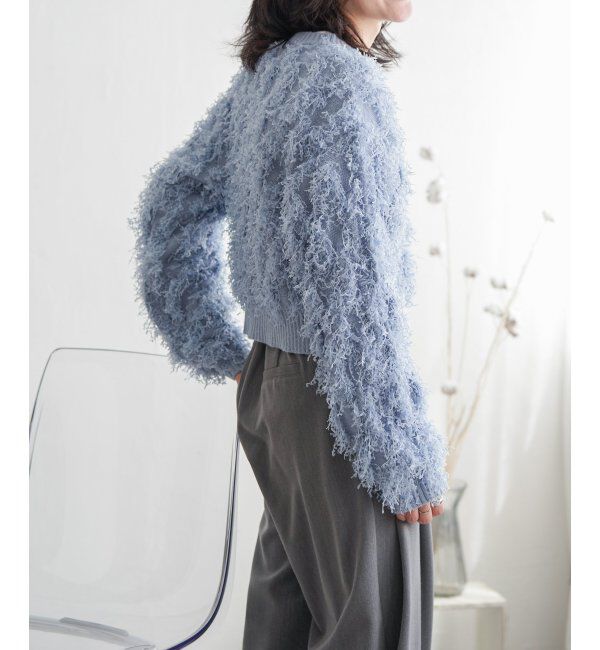 VENCE share style「リボンヤーンショート丈ニット」|ニット・セーター|