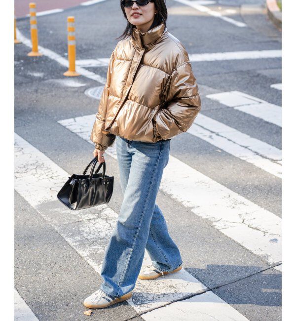 VENCE share style「メタリック中綿ショートジャケット」|ブルゾン・スタジャン|