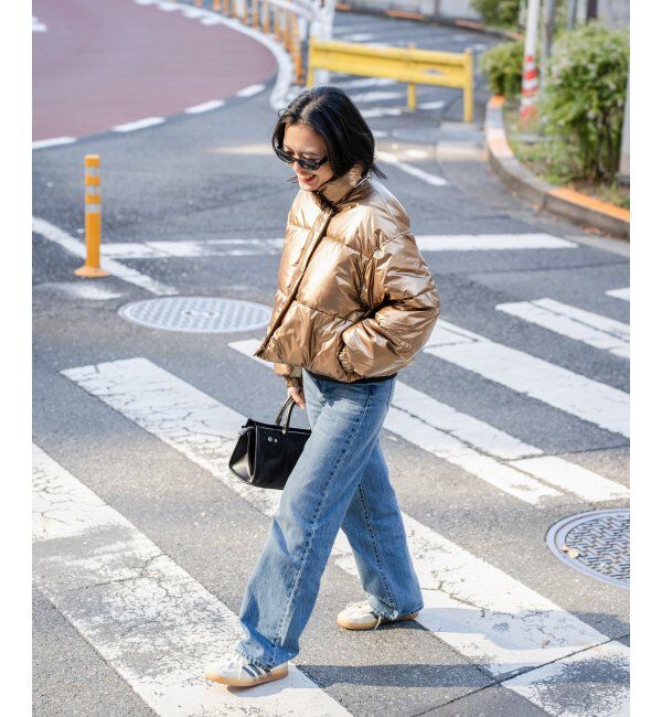 VENCE share style「メタリック中綿ショートジャケット」|ブルゾン・スタジャン|