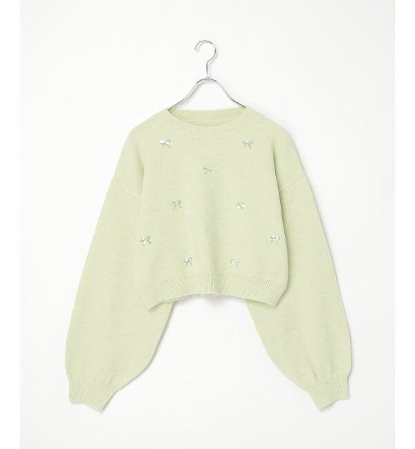 VENCE share style「アルパカタッチスパンコールニット」|ニット・セーター|グレー