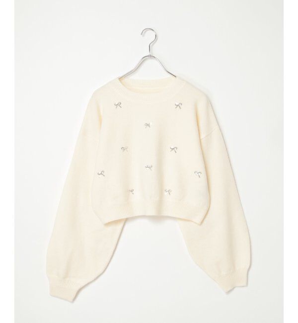 VENCE share style「アルパカタッチスパンコールニット」|ニット・セーター|アイボリー