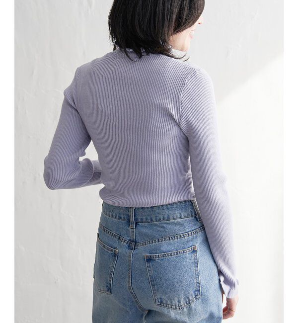 VENCE share style「12Gリブフリルネックニットプルオーバー」|タンクトップ|
