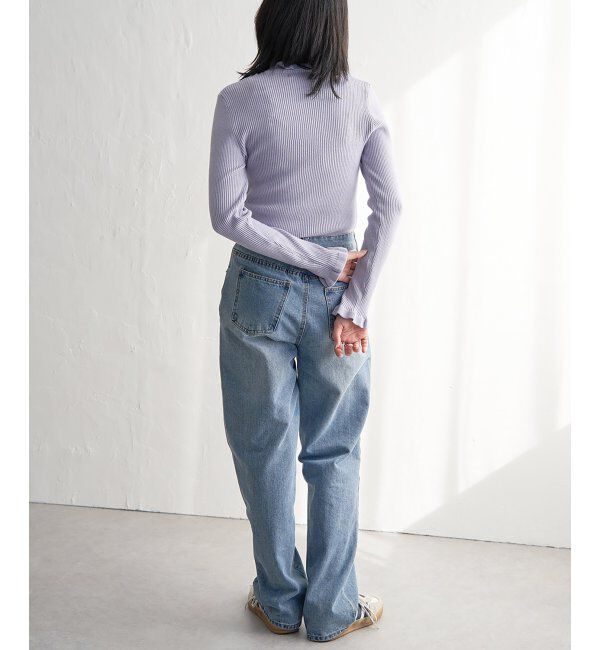 VENCE share style「12Gリブフリルネックニットプルオーバー」|タンクトップ|