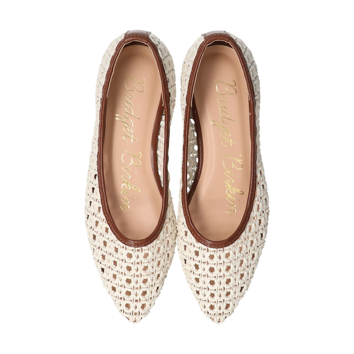 Bridget Birkin「【Bridget Birkin】編みメッシュフラットシューズ」|パンプス|
