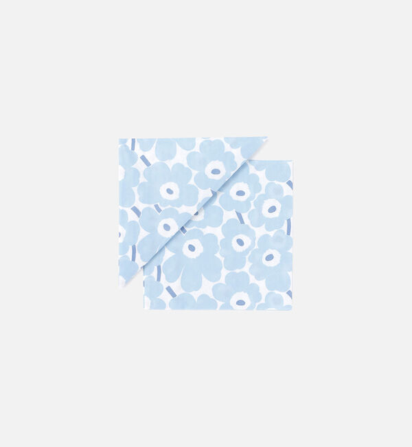 Marimekko「Mini Unikko ランチナプキン」|その他|ﾗｲﾄﾌﾞﾙｰ&times;ﾎﾜｲﾄ