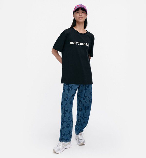 Marimekko「Vihne Logo Placement Tシャツ」|シャツ・ブラウス|ﾌﾞﾗｯｸ&times;ｵﾌﾎﾜｲﾄ