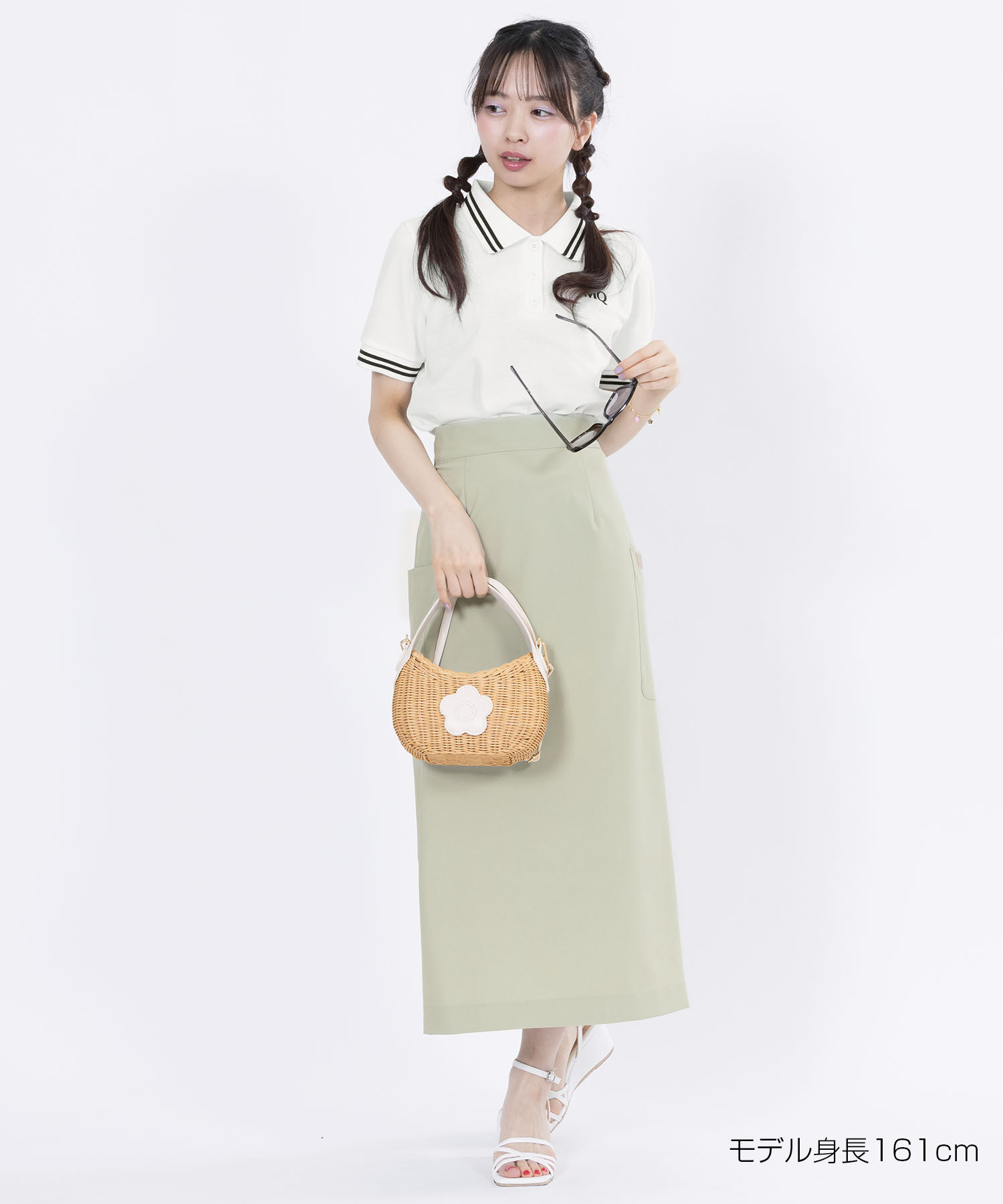 MARY QUANT「MQロゴポロシャツ プルオーバー」|ポロシャツ|ホワイト