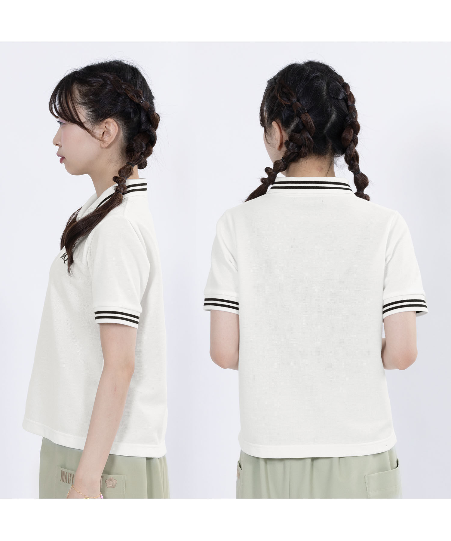 MARY QUANT「MQロゴポロシャツ プルオーバー」|ポロシャツ|