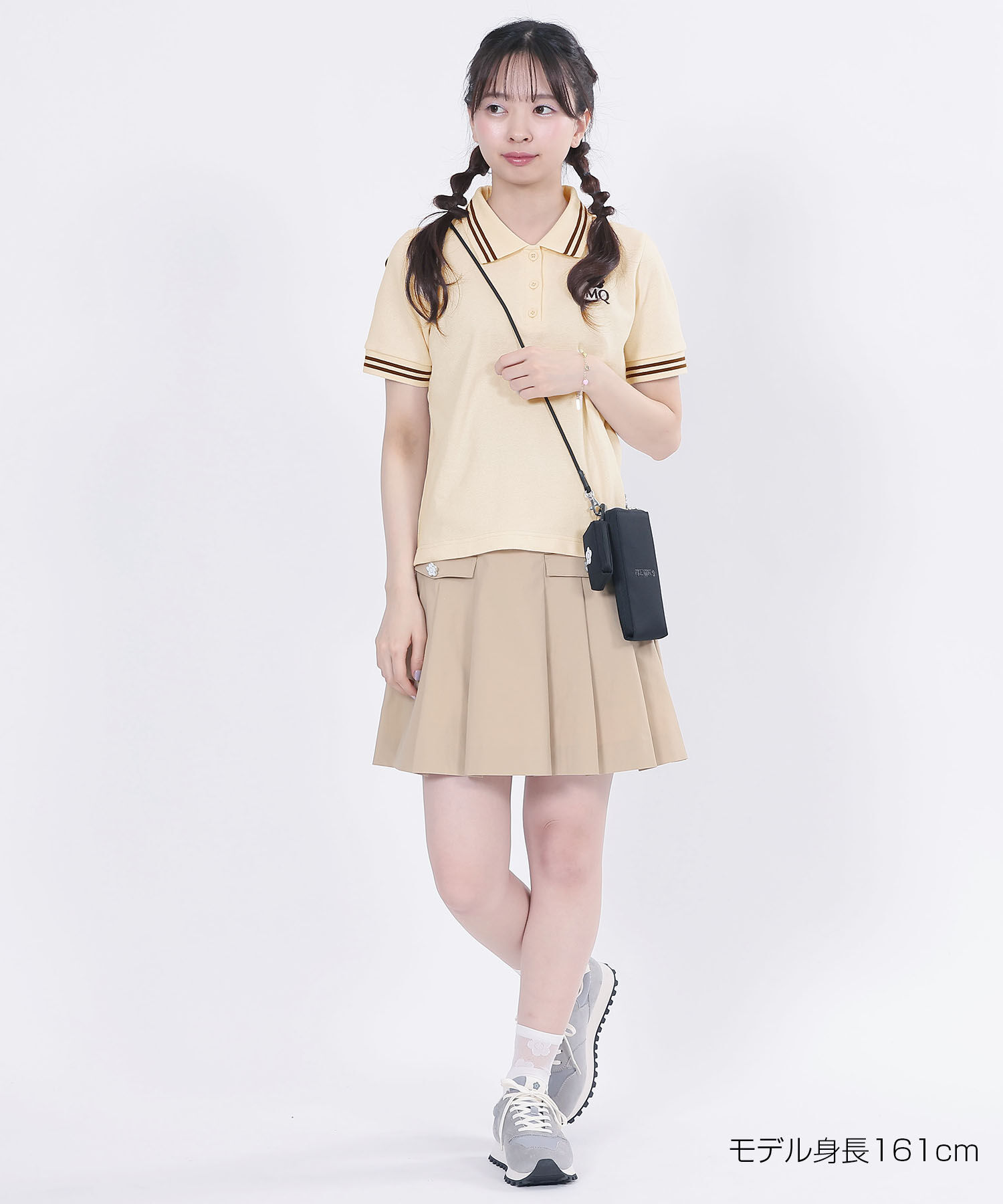 MARY QUANT「MQロゴポロシャツ プルオーバー」|ポロシャツ|ベージュ