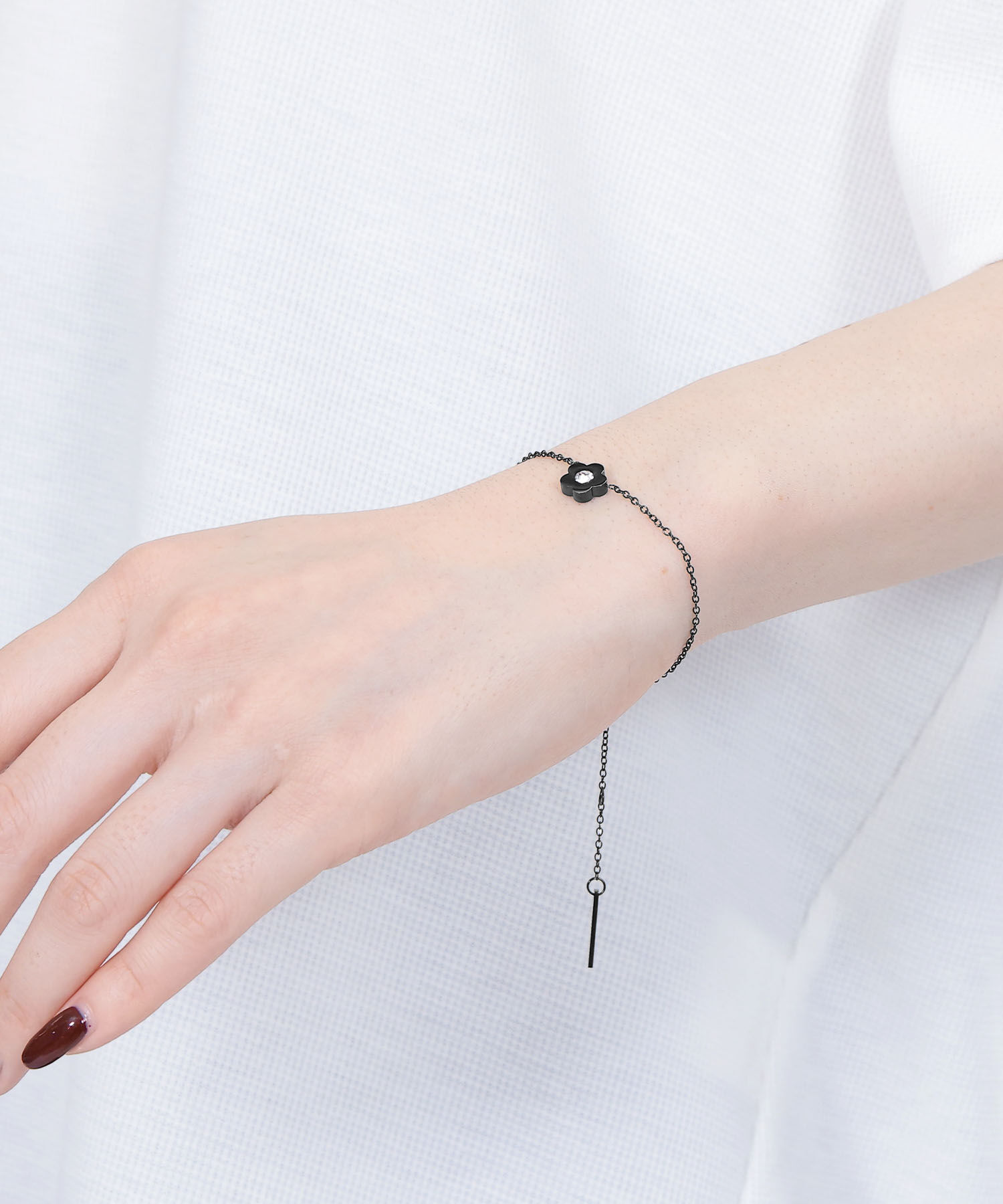 MARY QUANT「プチデイジーステンレス ブレスレット」|ブレスレット・バングル|ブラック