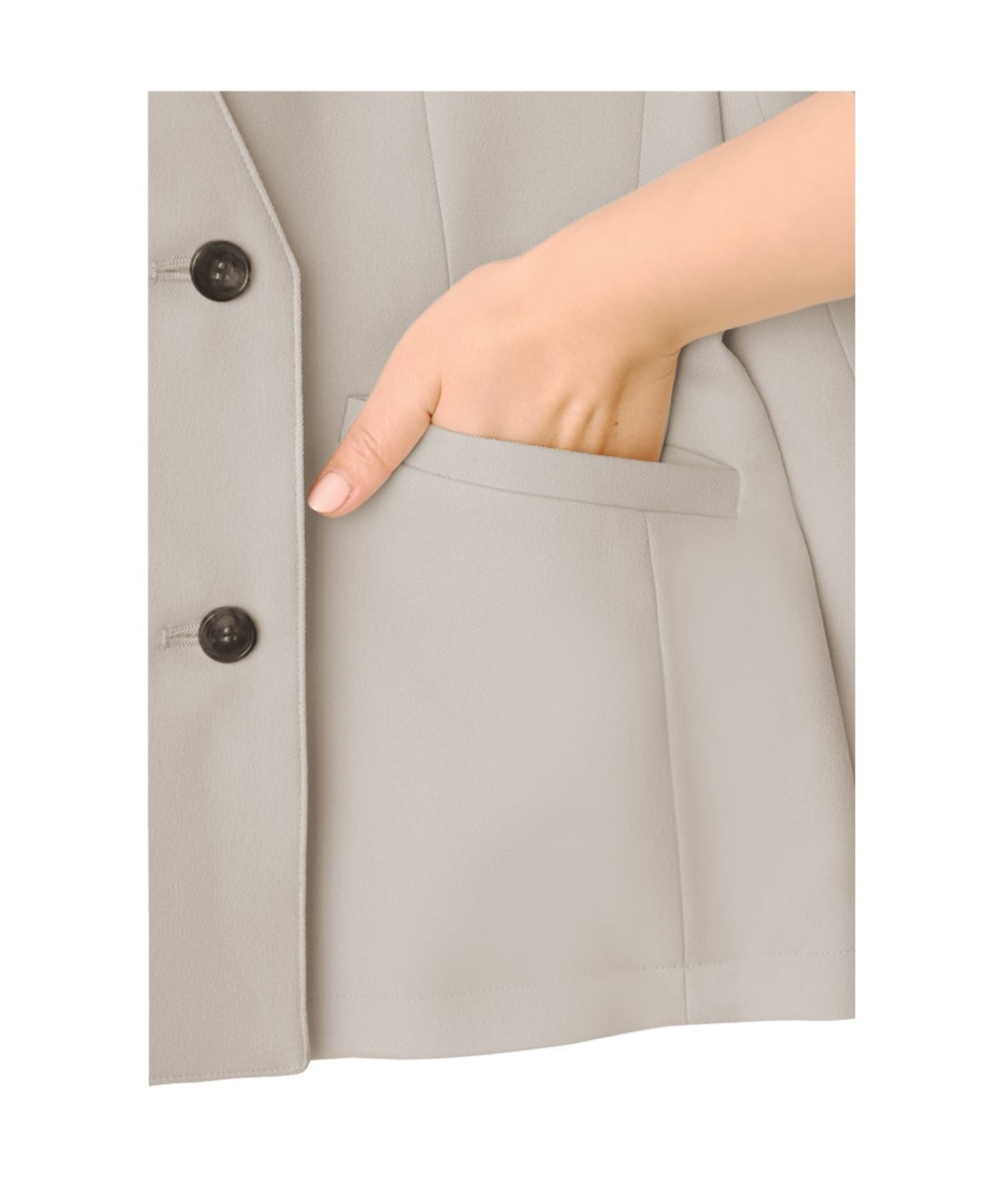 STYLE DELI「【Made in JAPAN】ノーカラーダブルジャケット」|ノーカラージャケット|