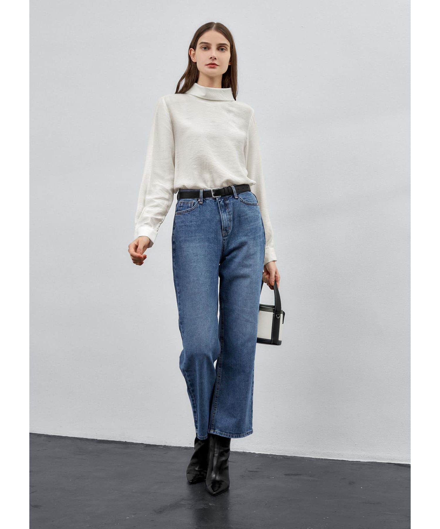 STYLE DELI「25mmスクエアオフバックルレザーベルト／SV金具」|ベルト|