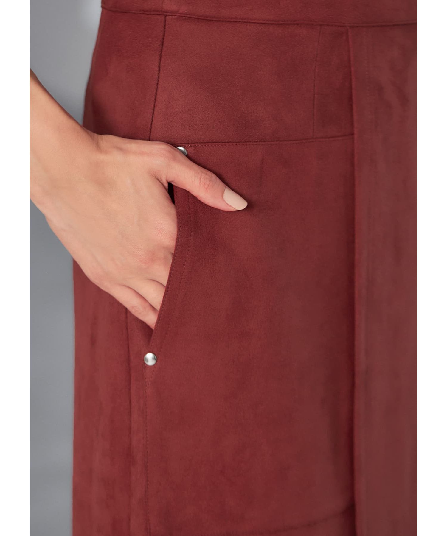 STYLE DELI「スエード調ポケットラップスカート」|スカート|