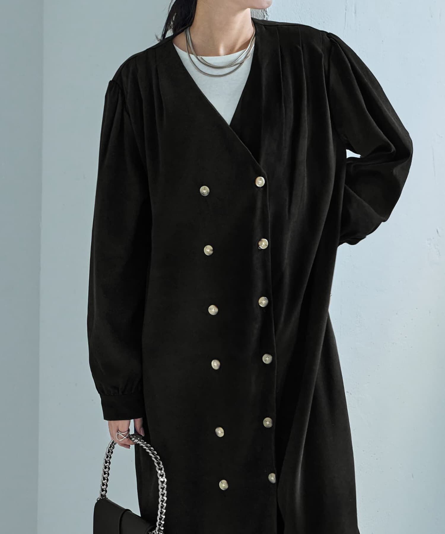 STYLE DELI「ダブル合わせVネックワンピース」|ワンピース|