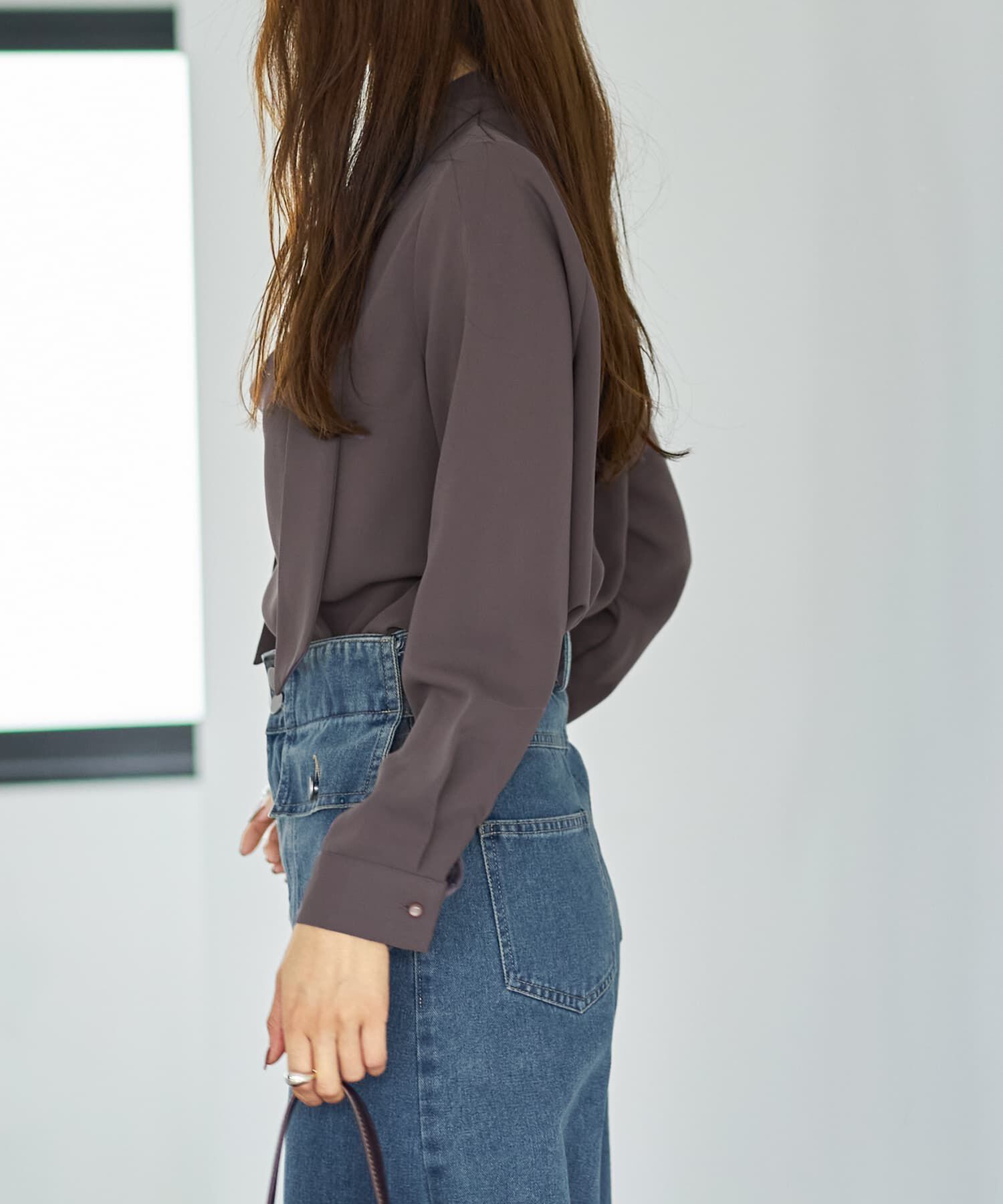 STYLE DELI「タイ付き首元ドレープブラウス」|シャツ・ブラウス|