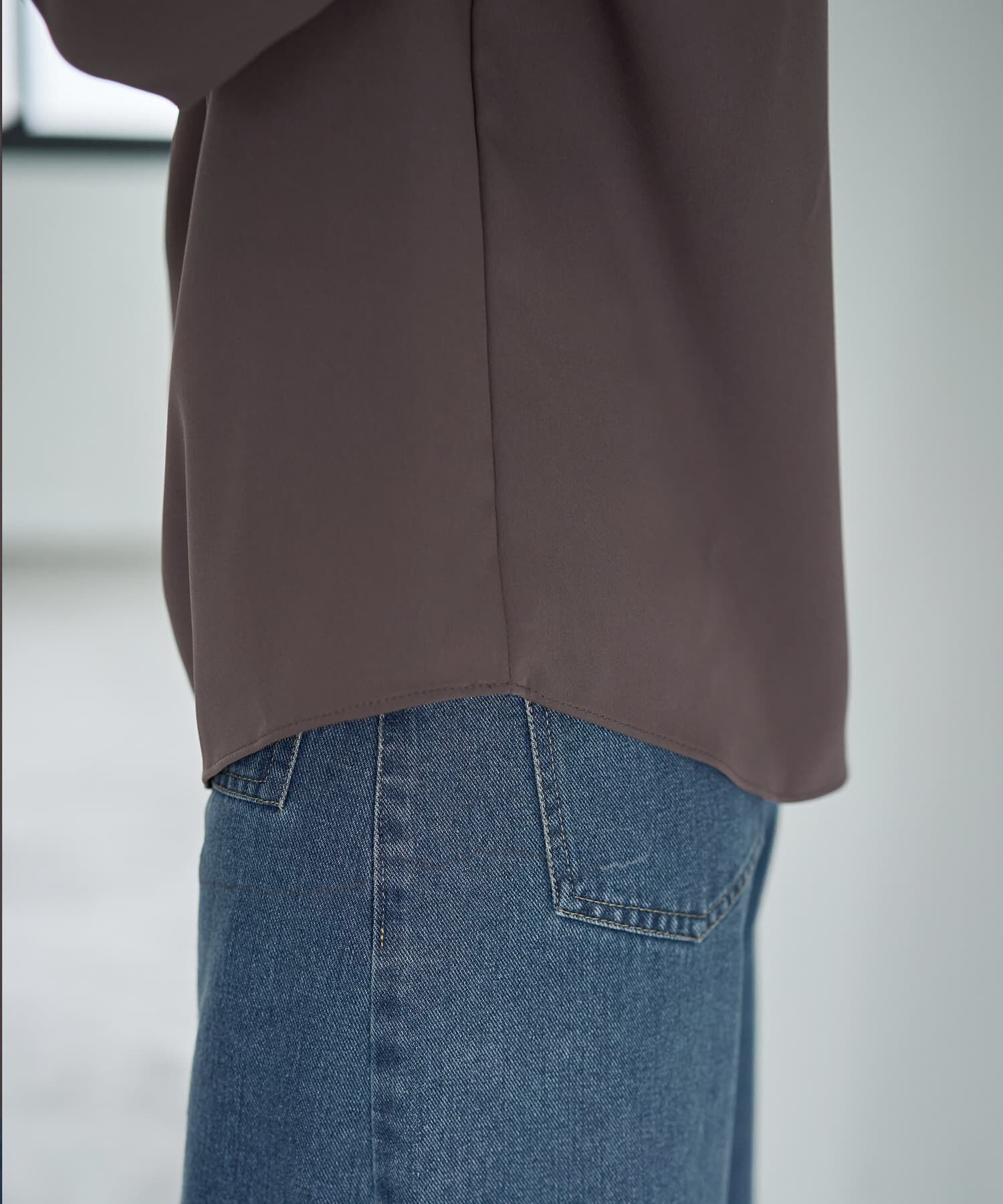 STYLE DELI「タイ付き首元ドレープブラウス」|シャツ・ブラウス|