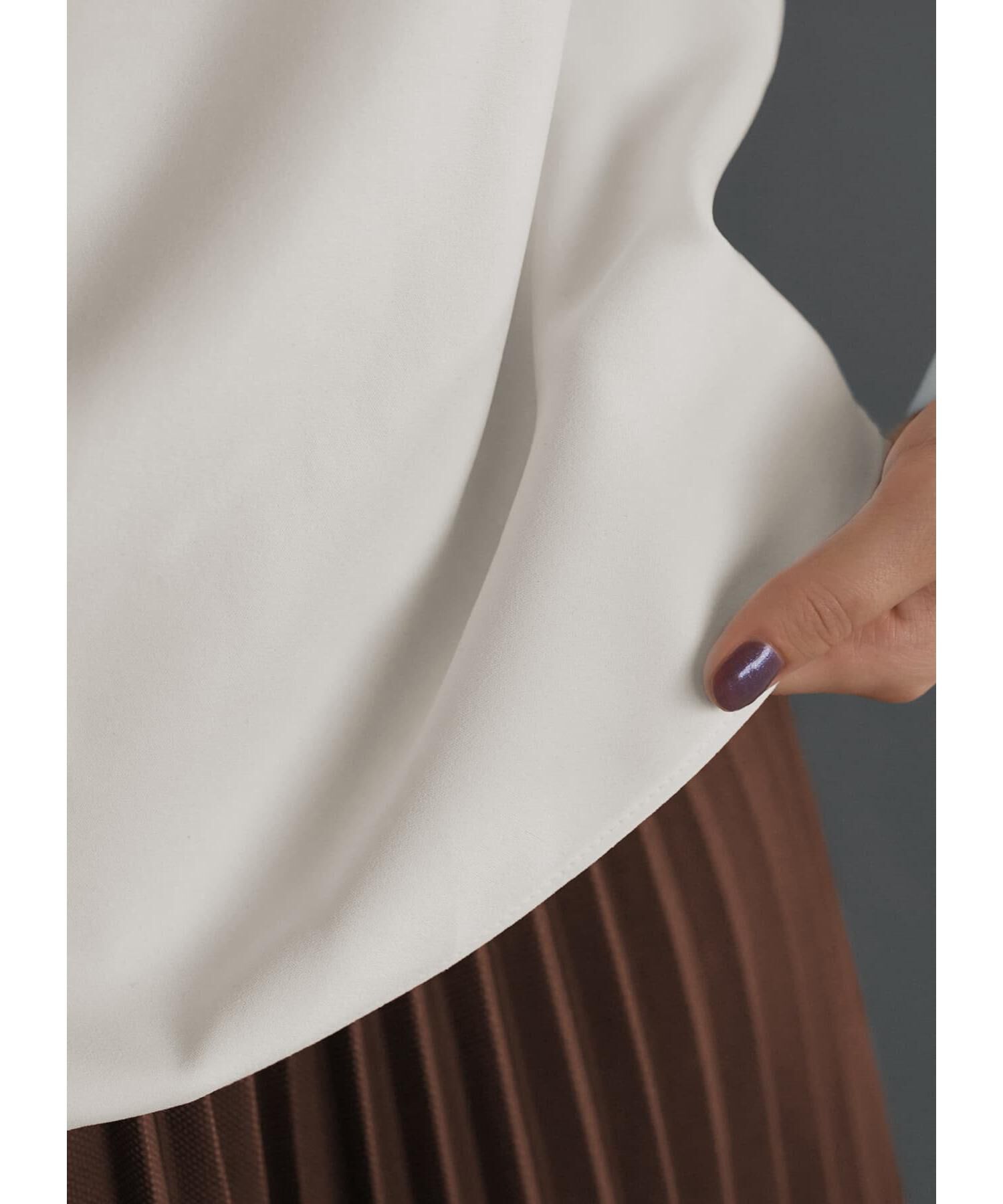 STYLE DELI「タイ付き首元ドレープブラウス」|シャツ・ブラウス|