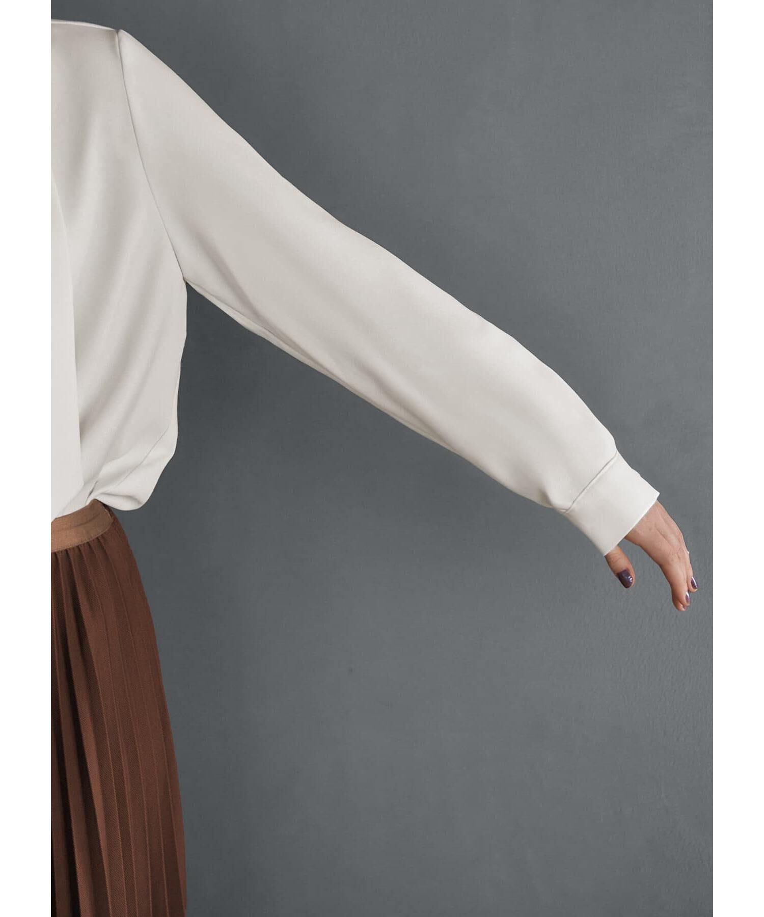 STYLE DELI「タイ付き首元ドレープブラウス」|シャツ・ブラウス|