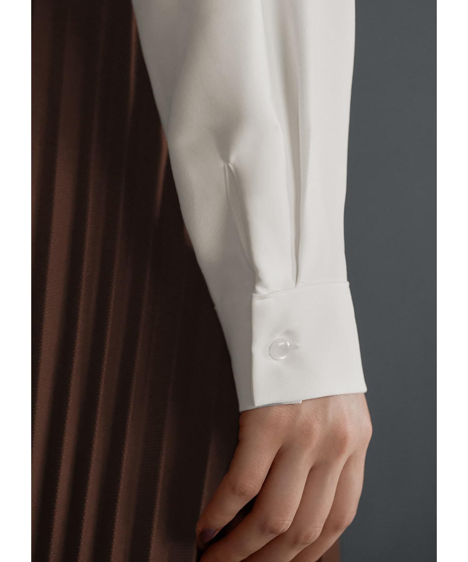 STYLE DELI「タイ付き首元ドレープブラウス」|シャツ・ブラウス|