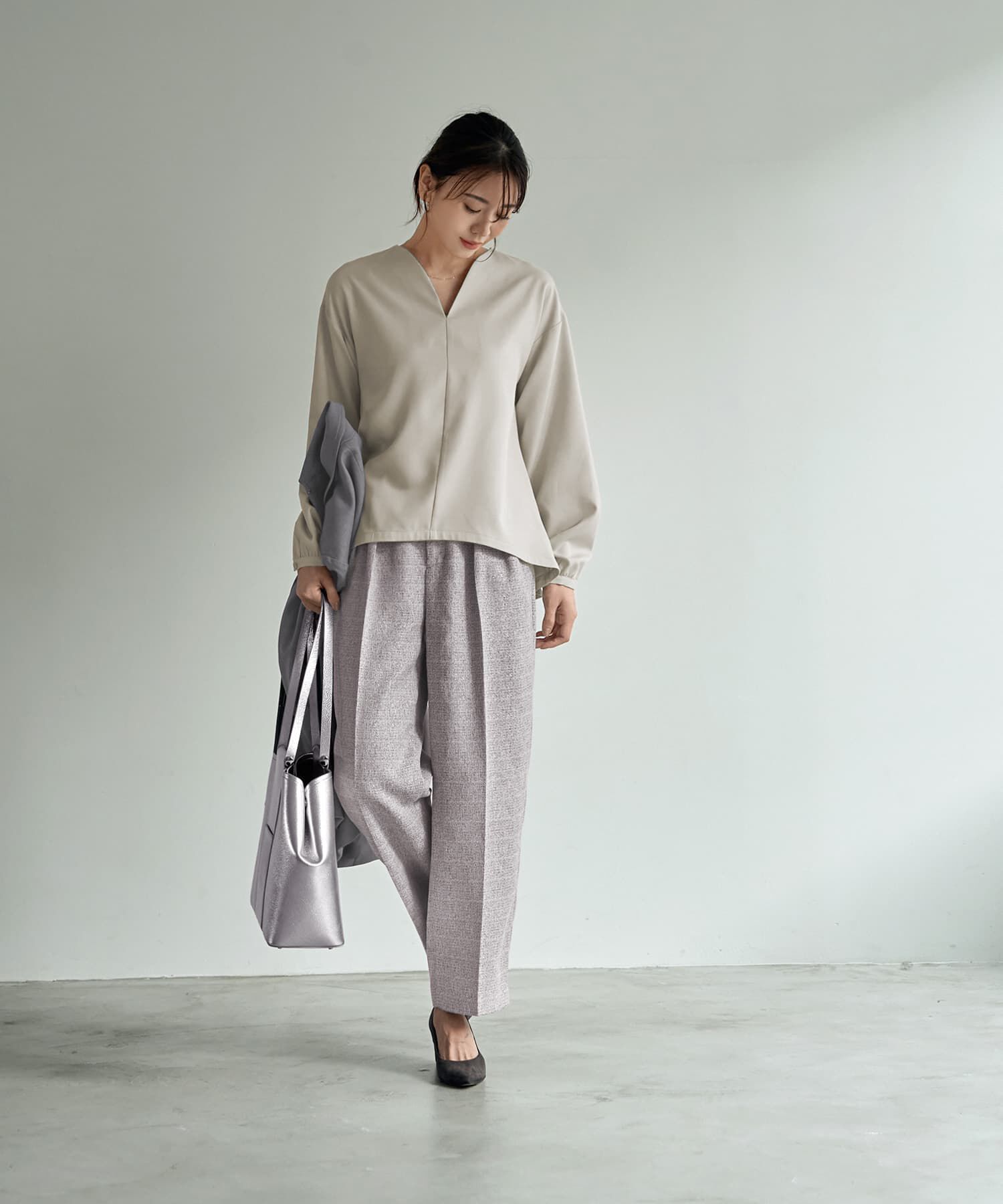 STYLE DELI「【LUXE】ハートVネックブラウス」|シャツ・ブラウス|