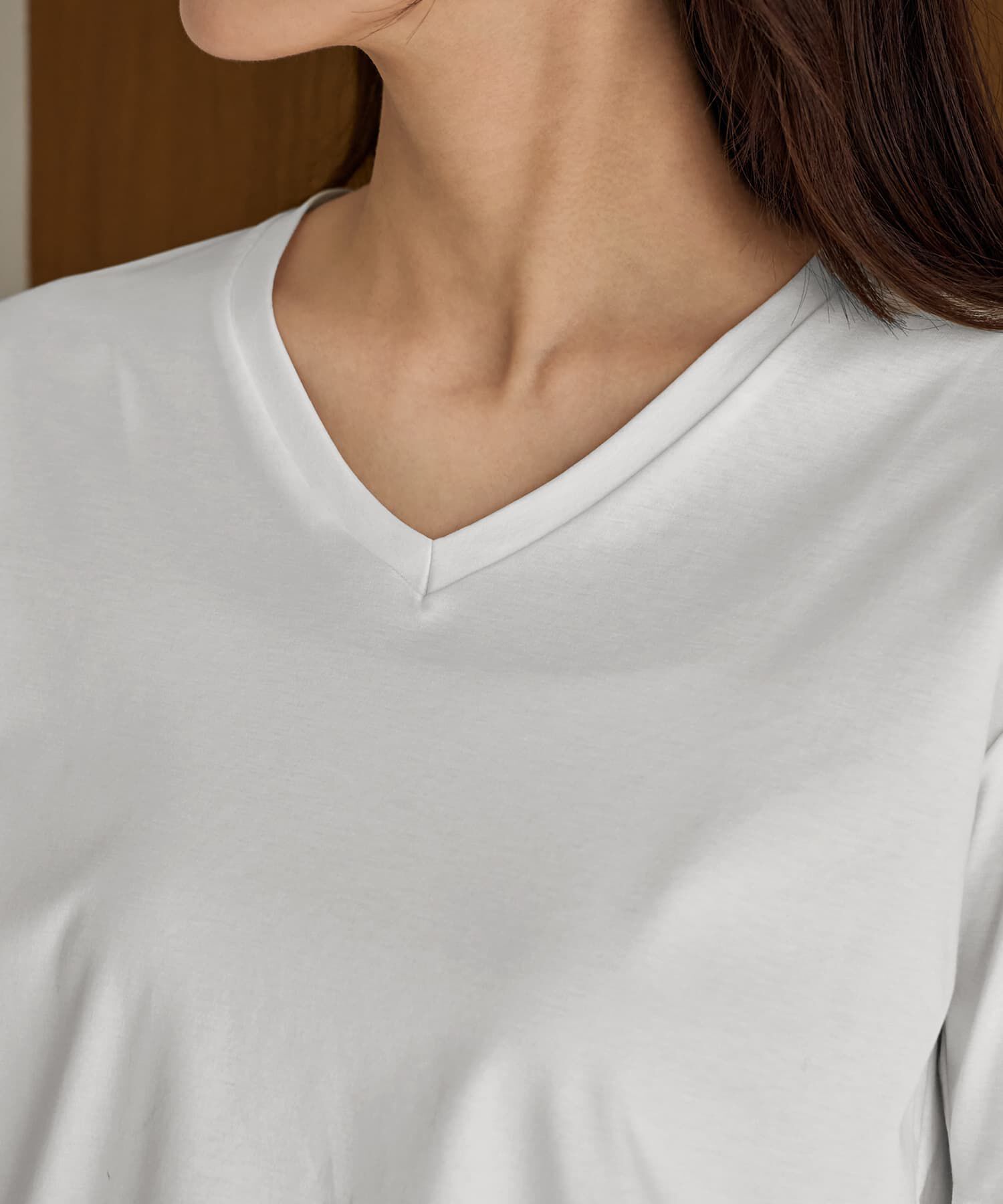 STYLE DELI「【ものづくりJAPAN】DIORAMAシルキースムース／VネックT」|Tシャツ・カットソー|