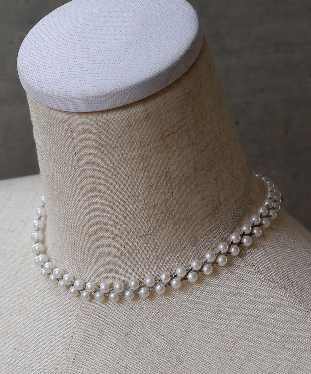colleca la「2連パールチョーカー」|ネックレス|シルバー