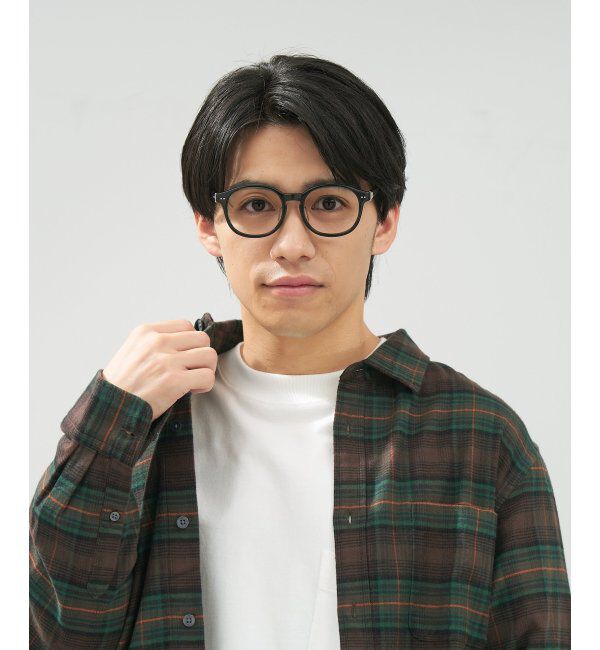  「 ボストン型 メガネ | 黒縁フレーム 伊達めがね 度付きユニセックス 読書  CLASSIC  レンズ交換券付」|メガネ|