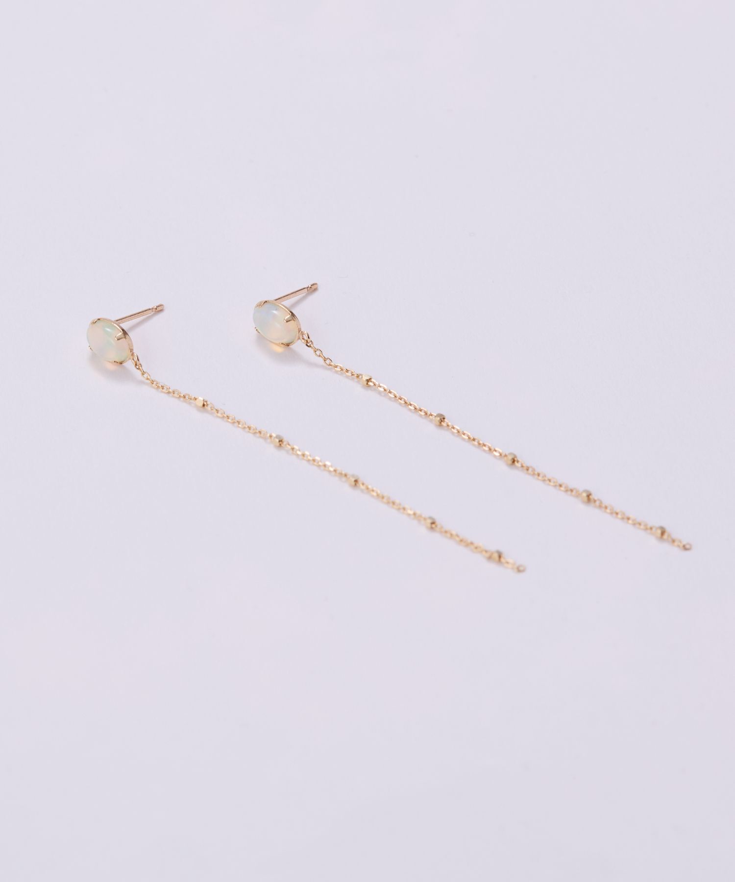 JUPITER「【K10】天然石ロングピアス オパール」|ピアス|