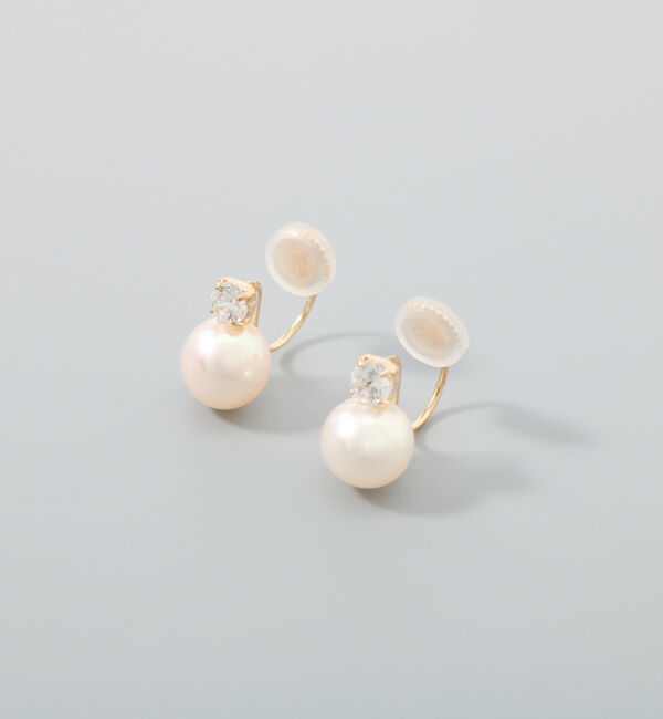 Phoebe「【K10】ジュエルパールイヤリング/淡水パール/BOX付き」|イヤリング|ゴールド