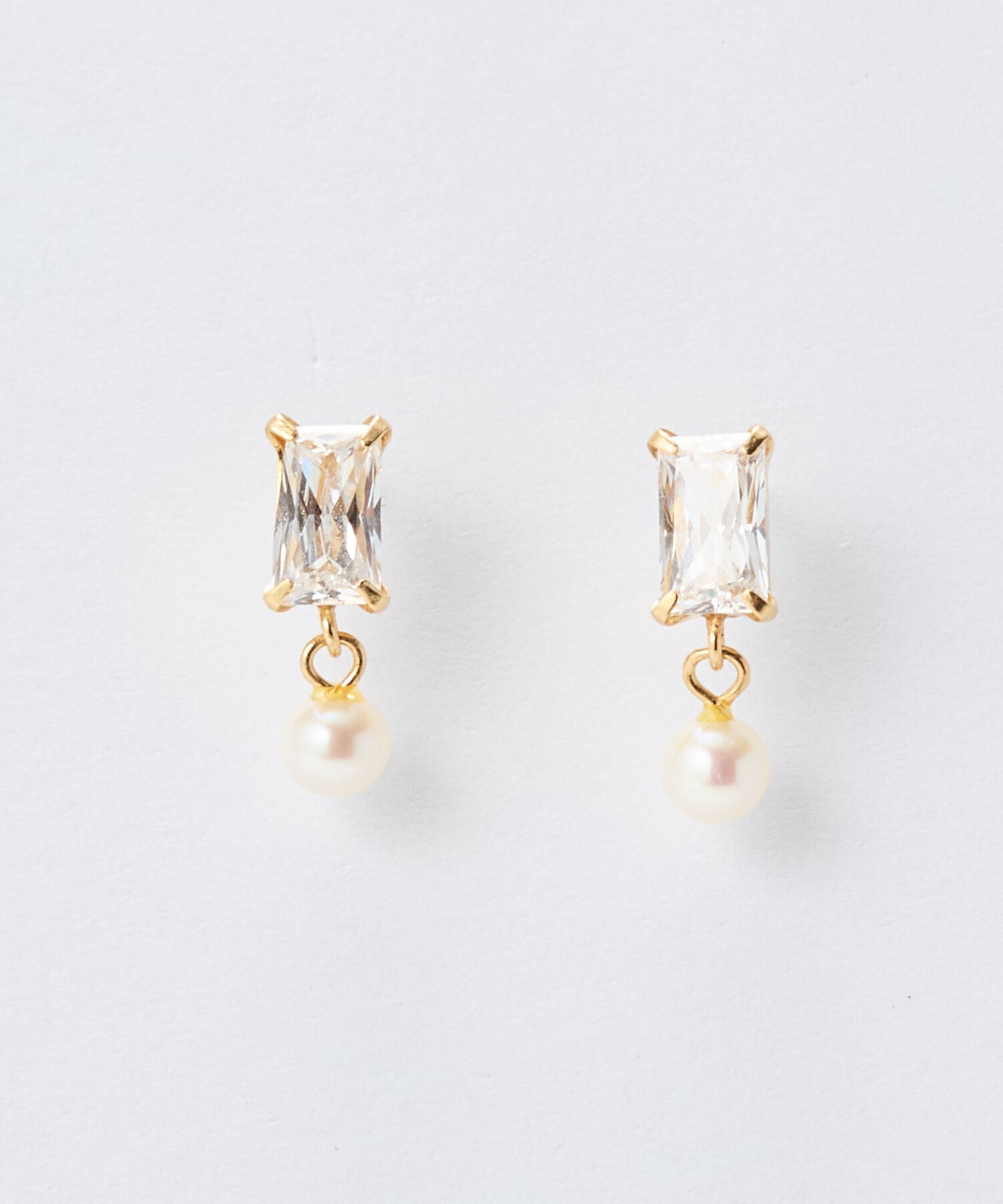 Phoebe「【K10】リフレクトビジューパールピアス/BOX付き」|ピアス|