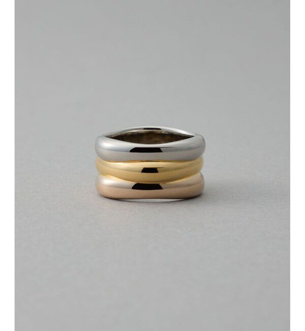 ete「[トリカラー] ニュアンス リング ボールド」|リング|ゴールド系その他