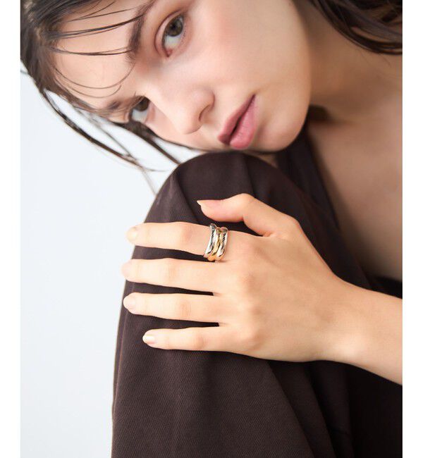 ete「[トリカラー] ニュアンス リング ボールド」|リング|