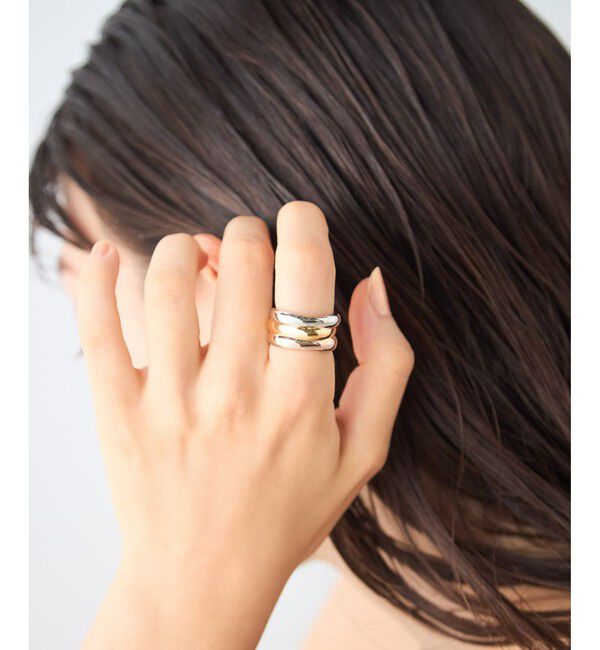 ete「[トリカラー] ニュアンス リング ボールド」|リング|