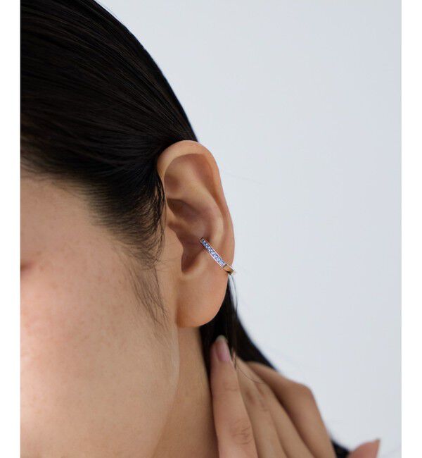 ete「[カラーリスト] ビジュー リバーシブル イヤーカフ ミストピンク」|イヤーカフ|