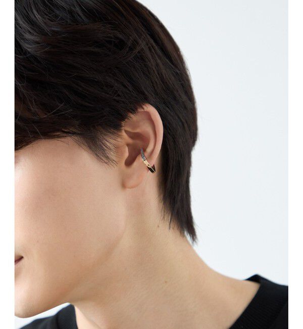 ete「[カラーリスト] ビジュー リバーシブル イヤーカフ ミストピンク」|イヤーカフ|