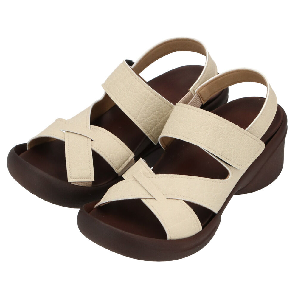 BACKYARD FAMILY「サンダル レディース 履きやすい 通販 歩きやすい おしゃれ ブラック 黒 幅広 甲高 ブランド」|サンダル|ホワイト5