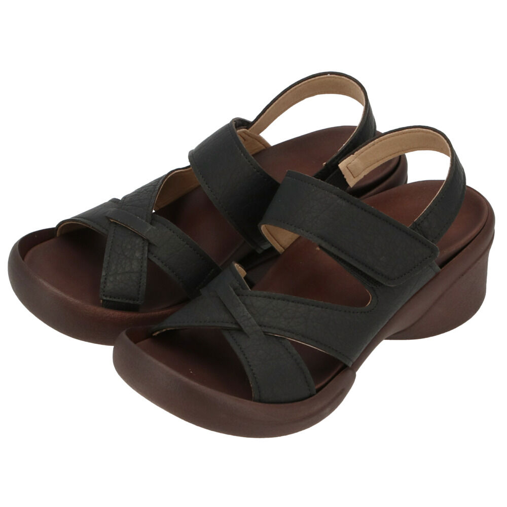 BACKYARD FAMILY「サンダル レディース 履きやすい 通販 歩きやすい おしゃれ ブラック 黒 幅広 甲高 ブランド」|サンダル|ブラック5