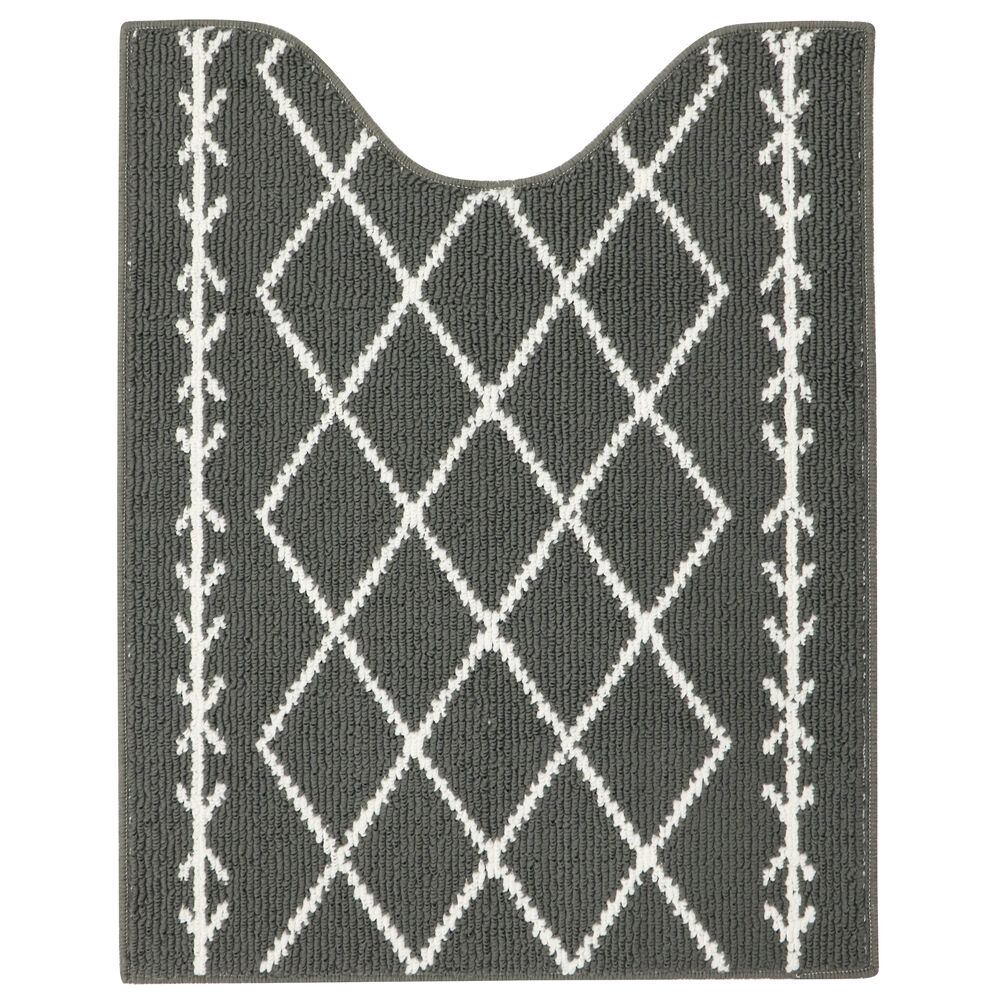 BACKYARD FAMILY「ヨコズナ トイレマット ロング 通販 おしゃれ 洗える 約 80 &times; 65cm トイレ用マット」|トイレタリー・ランドリーグッズ|グレー1