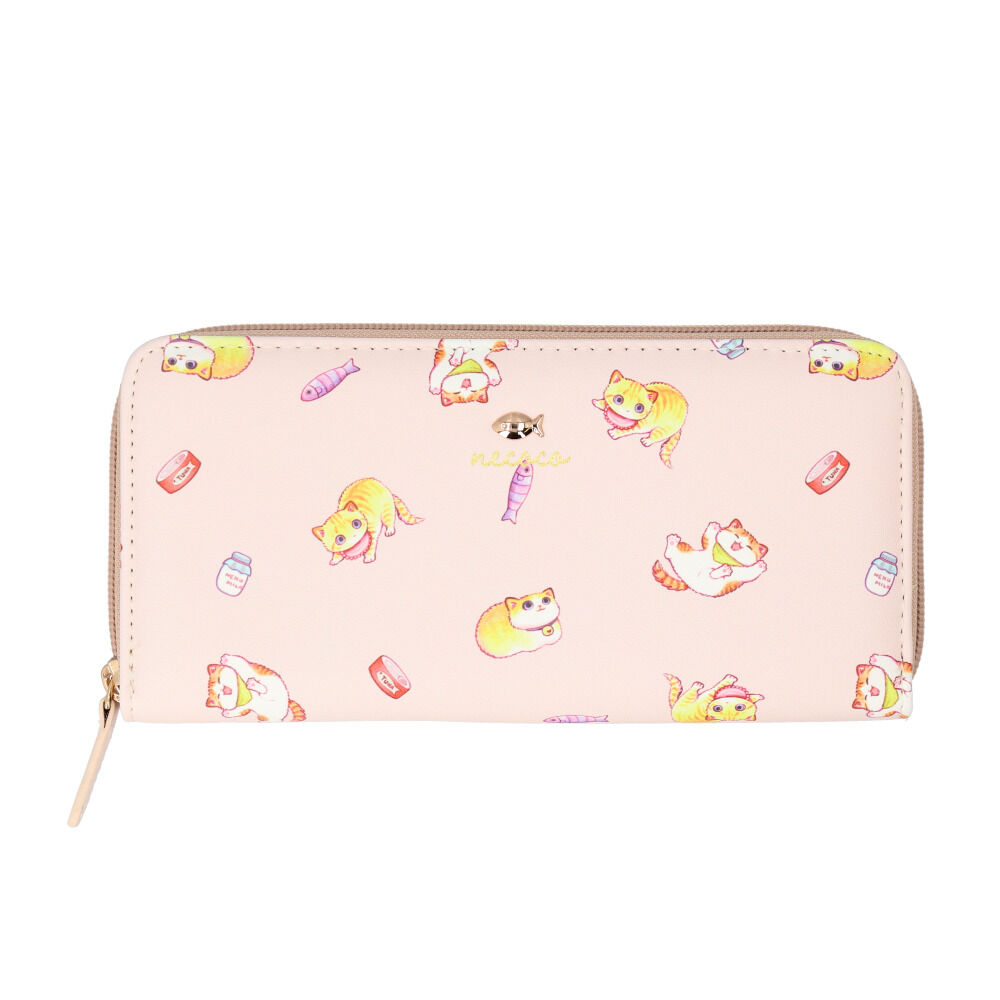 BACKYARD FAMILY「長財布 レディース ラウンドファスナー 通販 財布 長サイフ なが財布 ながさいふ」|財布|ピンク3