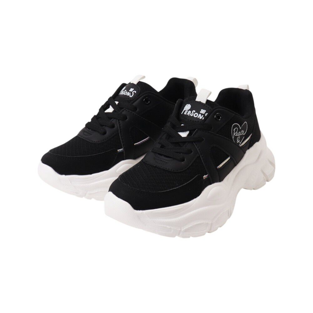 BACKYARD FAMILY「厚底スニーカー 通販 ジュニア スニーカー シューズ 靴 くつ 厚底 子供靴 ジュニア靴 軽量」|スリッポン|ブラック1