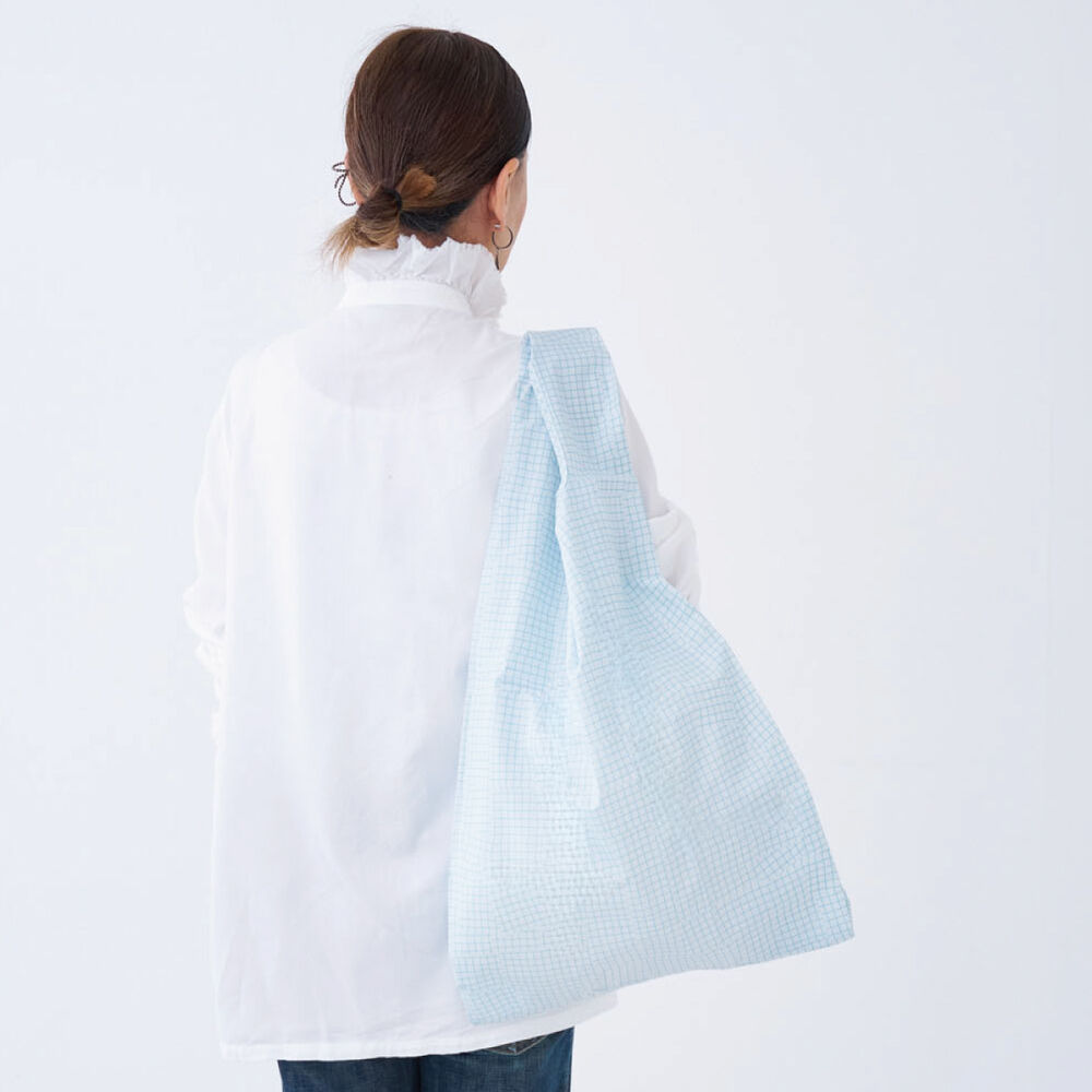 BACKYARD FAMILY「エコバッグ 折りたたみ コンパクト 通販 エコバック 392 plus m ビッグ 大容量」|エコバッグ|ホワイト1