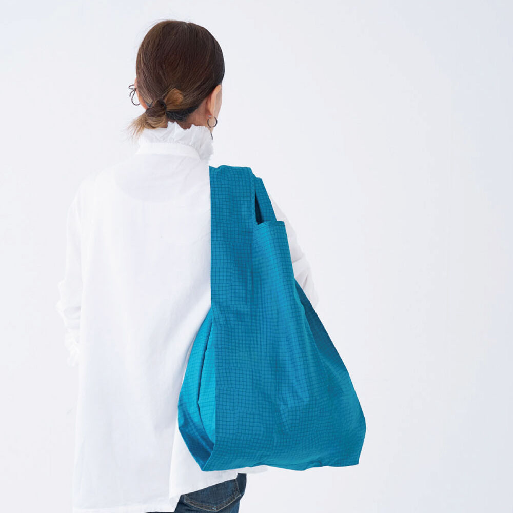 BACKYARD FAMILY「エコバッグ 折りたたみ コンパクト 通販 エコバック 392 plus m ビッグ 大容量」|エコバッグ|グリーン1