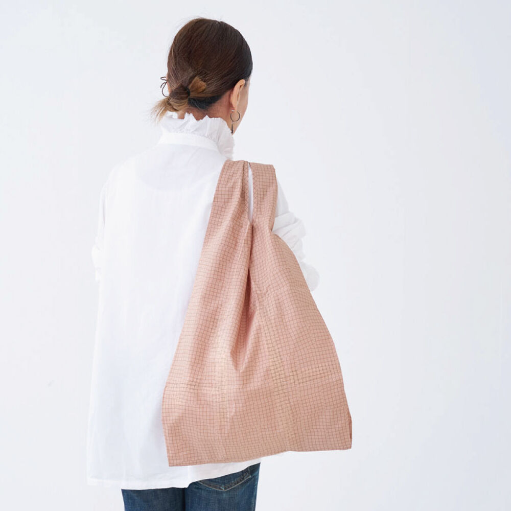 BACKYARD FAMILY「エコバッグ 折りたたみ コンパクト 通販 エコバック 392 plus m ビッグ 大容量」|エコバッグ|ベージュ1