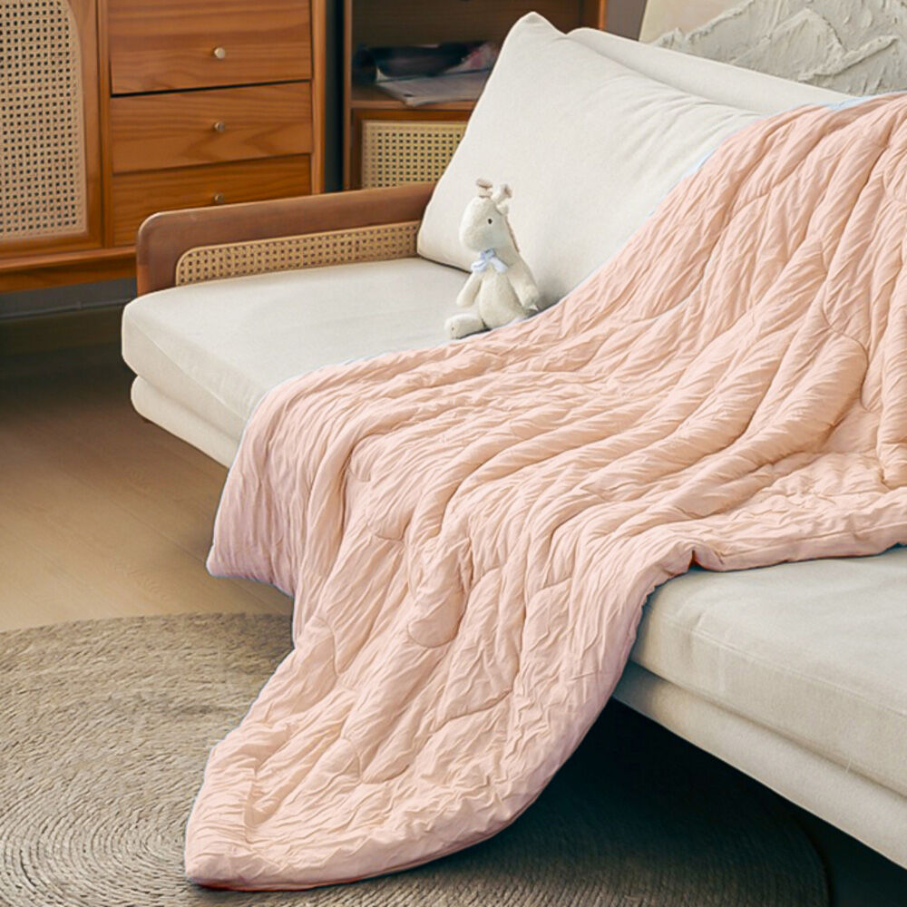 BACKYARD FAMILY「冷感 ひんやり ケット 通販 ハーフケット レーヨンケット 薄掛け布団 100&times;140cm」|ブランケット|ピンク1
