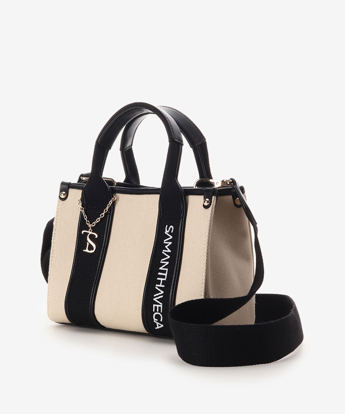 Samantha Vega「ロゴテープキャンバスショルダーバッグ（ミニ）」|ショルダー・メッセンジャー|