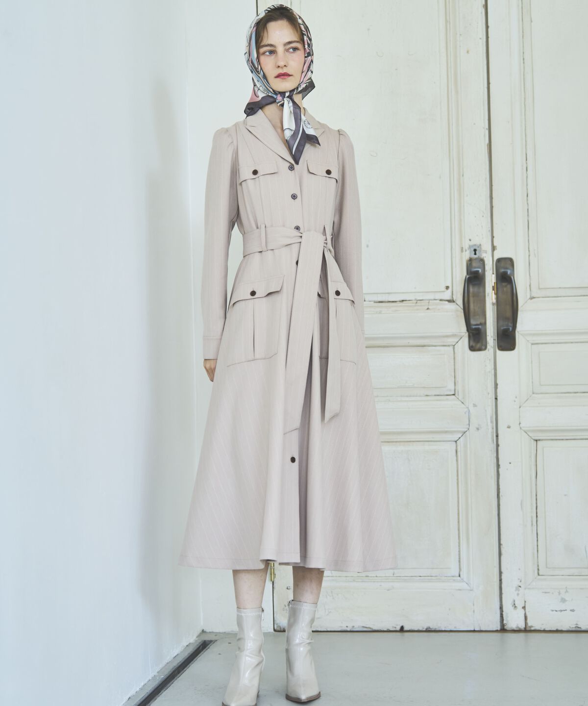 アンドクチュール「サファリシャツワンピース」|ワンピース|