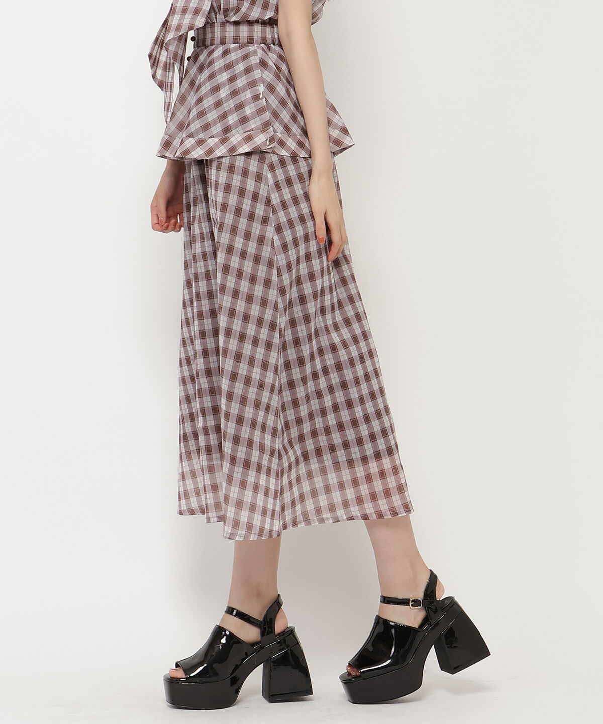 REDYAZEL「ぺプラムフレアスカート」|フレア|